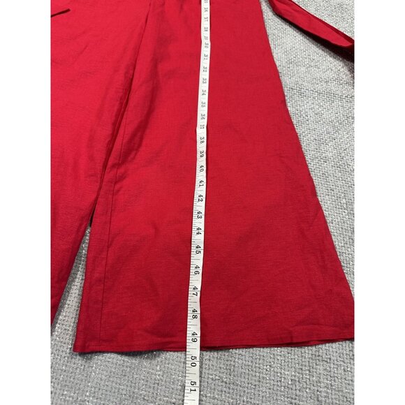 Revolve Majorelle Jumpsuit Womens XS Linen Blend‎ Wide Leg Cropped Summer Read - Picture 9 of 16